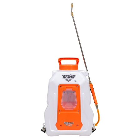Cantare de cantarit - Pulverizator electric RURIS RSE 1800 PRO, rezervor 18 L, baterie Li-Ion 20V 4Ah, autonomie până la 2,5 ore, debit 4,5 L/min, presiune 87 PSI (6 bari), lance telescopică metalică, display LED
