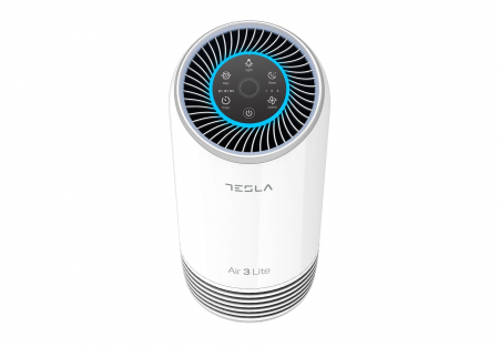 Purificator Tesla Air3 LITE, CADR 100 m3/h, Indicator filtru, Sleep Mode, Timer, Filtru HEPA+Carbon Activ, Alb [2]