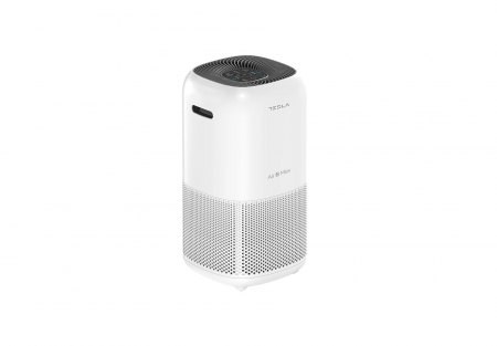 Purificatoare aer - Purificator Tesla Air6 MAX, CADR 400 m3/h, Wi-Fi, Senzor calitate aer, Sleep Mode, Timer, Filtru HEPA+Carbon Activ+Catalyst, Lumina UV-C, Alb