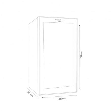 Racitor pentru vin Samus SRV55LMC,  Clasa energetica G, Afisaj electronic, Mod racire cu compresor, H 77 cm, Negru [2]