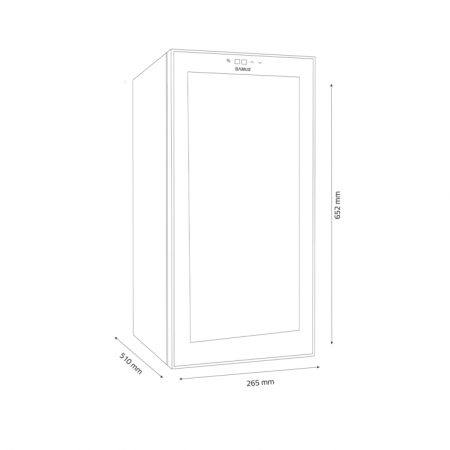 Racitor vinuri Samus SRV38LM12, 32 litri,  clasa F, racire termoelectrica, iluminare interioara LED, control tactil cu afisaj electronic, 65.2 x 26.5 x 51 cm [2]