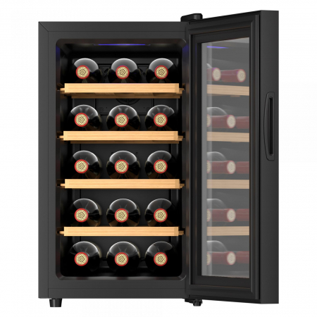 Racitor vinuri Samus SRV50LM15, 48 litri, clasa F, racire termoelectrica, iluminare interioara LED, control tactil cu afisaj electronic, 63.5 x 36 x 54.7 cm [1]