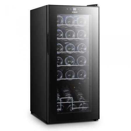 BUCATARIE - Racitor vinuri Samus SRV55CRC, clasa G, termostat reglabil, racire cu compresor, iluminare interioara LED, control tactil cu afisaj electronic, 77 x 34.5 x 45 cm