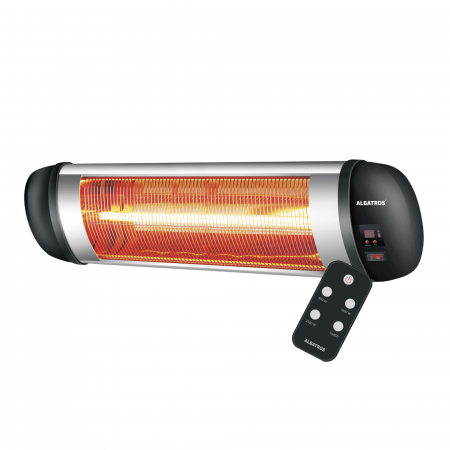 Radiatoare - Radiator electric infrarosu de perete, Pentru exterior, Temporizator, 3 Trepte de putere, Albatros RFC-2500AT