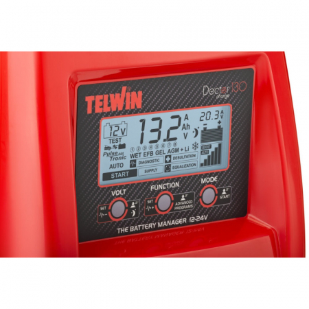 Redresor auto TELWIN DOCTOR CHARGE 130, asigura 5 functii, 12/24V, 10-1550 Ah [2]