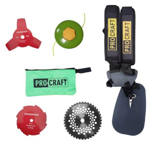 PACHET Motocositoare ProCraft T5600, motor in 4 timpi, putere 7.5 CP, 9000 rmp, 4 tipuri de taiere, 8 accesorii + Casca cu viziera de protectie din plasa si antifoane [5]