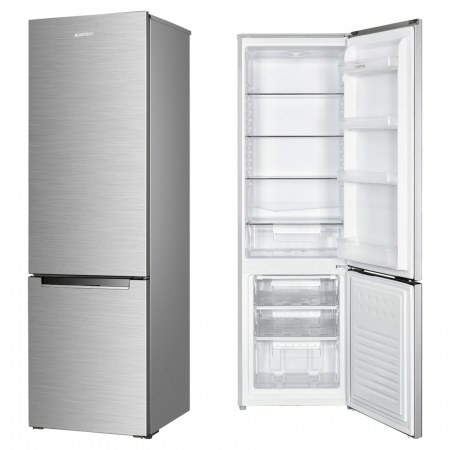 PRODUSE RESIGILATE - Resigilat - Combina Frigorifică Albatros CFX343E Inox – 280L, 4 Rafturi Sticlă, 3 Sertare Congelator, Clasa Energetică E, Dezghețare Automată, Uși Reversibile, Lumina LED, Picioare Reglabile