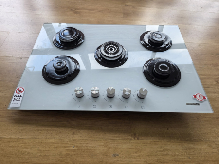 Resigilata-Plita Incorporabila Hausberg HB-565AB, 5 arzatoare, Gaz, Aprindere electrica, Alb [4]