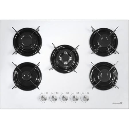 PRODUSE RESIGILATE - Resigilata-Plita Incorporabila Hausberg HB-565AB, 5 arzatoare, Gaz, Aprindere electrica, Alb