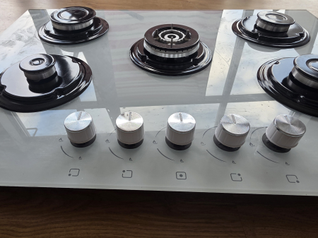 Resigilata-Plita Incorporabila Hausberg HB-565AB, 5 arzatoare, Gaz, Aprindere electrica, Alb [6]