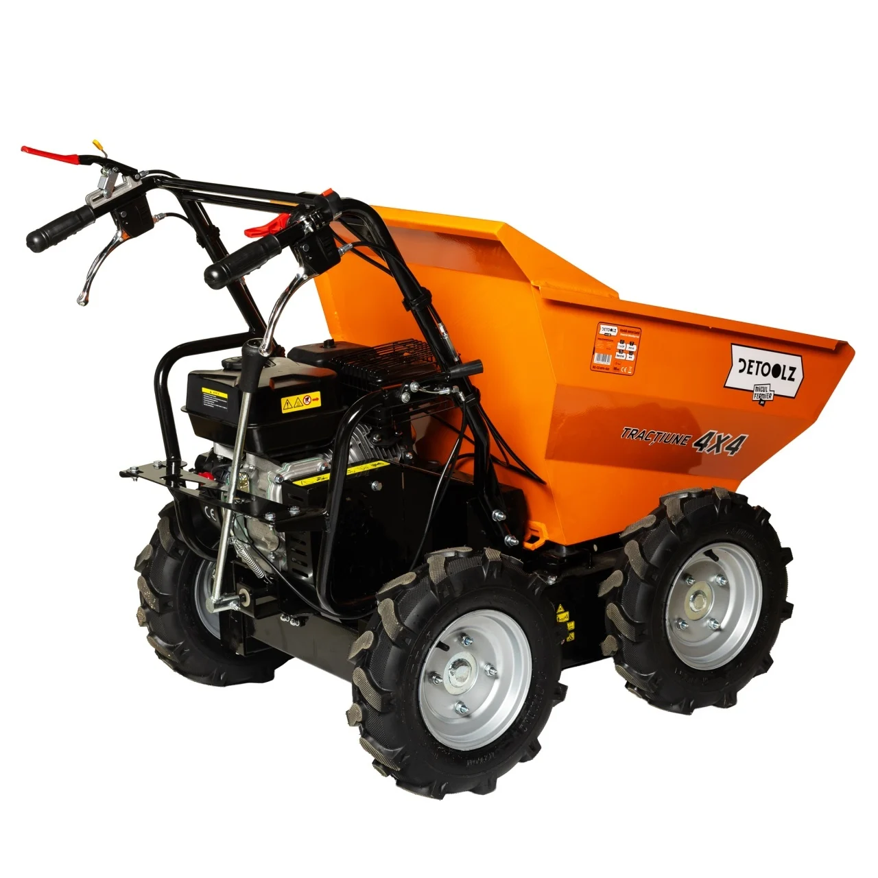 Roaba motorizata Detoolz, capacitate cuva 300 Kg, putere 7.5 CP, 212 cc, benzina 4T, 4 viteze [5]