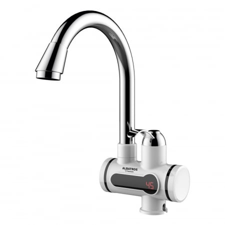 Produse HORECA - Robinet Electric Albatros Premium – Putere 3000W, Temperatură Reglabilă 30–60°C, Afișaj Temperatură, Rezistență Inox, Conductă Cupru, Debit 2–2.5 L/min, Presiune 0.04–0.6 MPa, Protecție ELCB, Instalar
