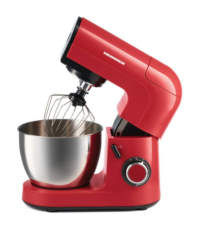 Robot de bucatarie Heinner ExpressRobot HPM-L1200RD, 1200W, angrenaje metalice, bol inox 4.5L, 6 viteze + Pulse, tel din inox, paleta si carlig din aluminiu turnat, accesorii incluse: masina de tocat [11]