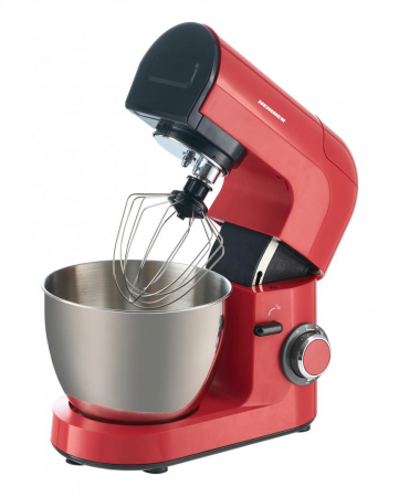 Robot de bucatarie Heinner ExpressRobot HPM-L1200RD, 1200W, angrenaje metalice, bol inox 4.5L, 6 viteze + Pulse, tel din inox, paleta si carlig din aluminiu turnat, accesorii incluse: masina de tocat [1]