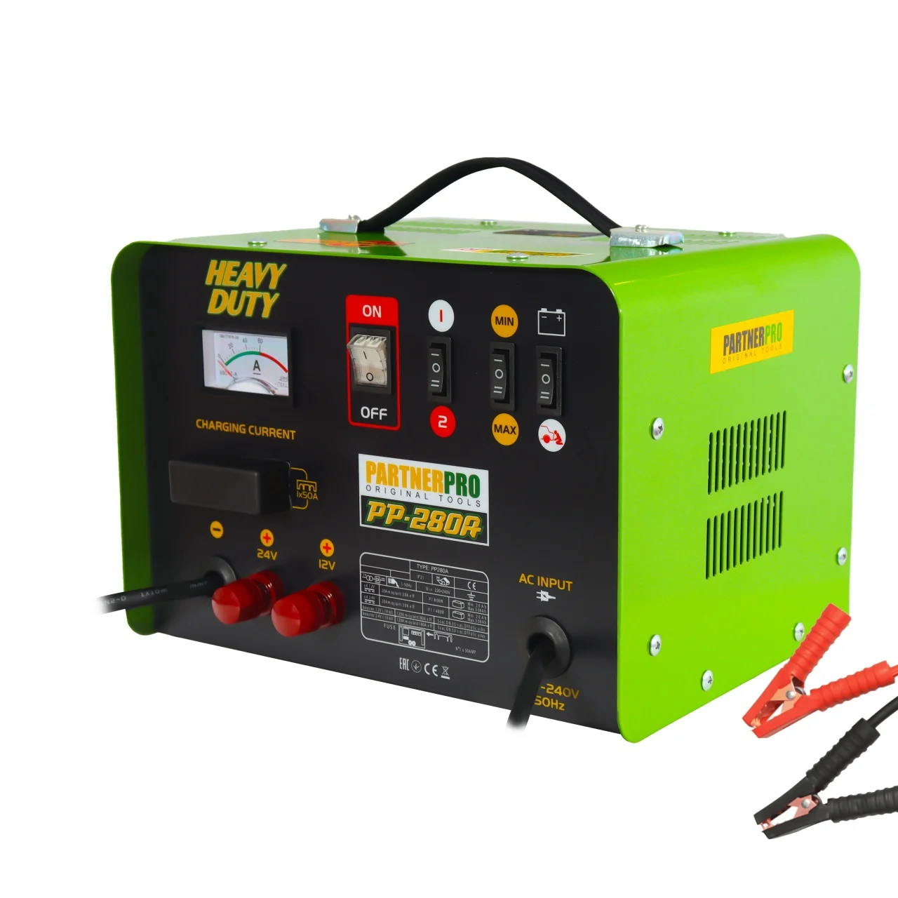 BRICOLAJ - Robot de pornire auto PARTNERPRO PP-280A, 12/24 V, 280 A / 1000W