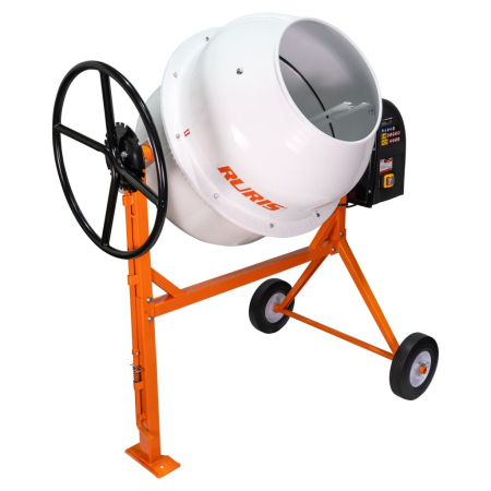 Betonieră Electrică RURIS BETALUX 2000X  950 W, Cuva 200 L – Puternică, rezistentă IP44, cu pedală de picior și roți 10”, ideală pentru lucrări rapide și eficiente pe șantier [9]