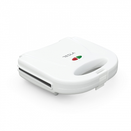 Sandwich-maker Tesla SM100W, 750W, placi antiaderente, indicator luminos, Alb [1]