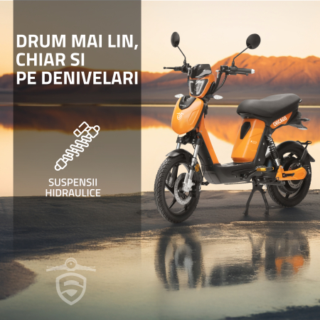 Scuter electric cu pedale Samus Chicago-18T800-48V26-Orange [10]