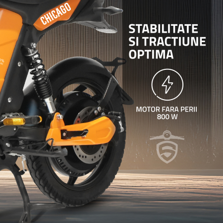 Scuter electric cu pedale Samus Chicago-18T800-48V26-Orange [9]