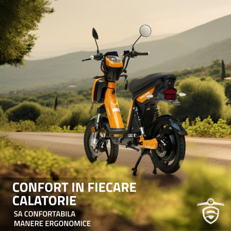 Scuter electric cu pedale Samus Chicago-18T800-48V26-Orange [13]