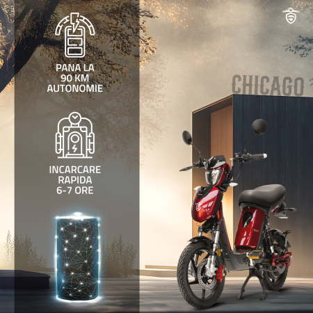 Scuter electric cu pedale Samus Chicago-18T800-48V26-Red [21]