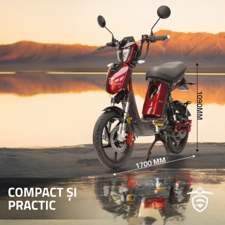 Scuter electric cu pedale Samus Chicago-18T800-48V26-Red [27]