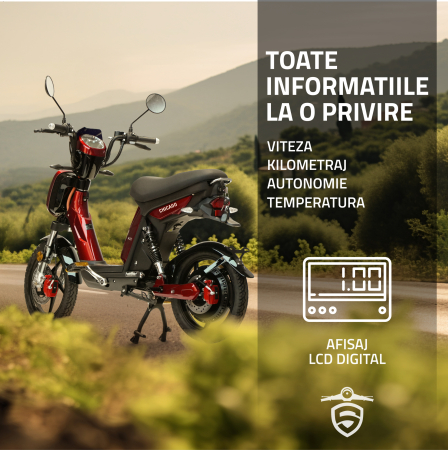 Scuter electric cu pedale Samus Chicago-18T800-48V26-Red [25]