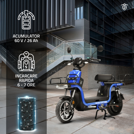 Scuter electric Samus Detroit-12T1200-60V26-Blue [16]