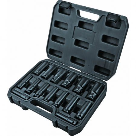 Truse de scule - Set 15 chei tubulare lungi de impact 1/2 10-32mm Topmaster