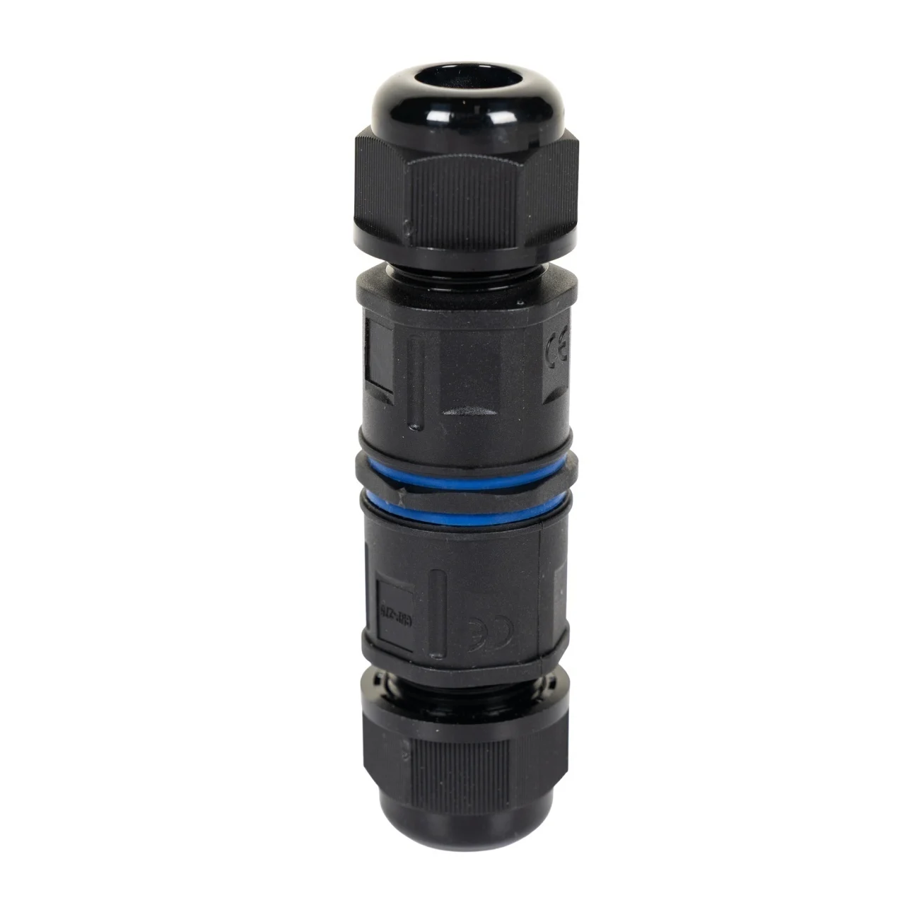 Set 2 Conectori Cablu Ermetici, 3 Pini, IP68, Ø22 × 72 mm, Protecție la Apă și Praf, Negri [2]