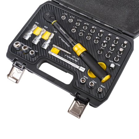 Truse de scule - Set Cheie dinamometrica 1/4" TMP, 5-25 Nm, 72 dinti, ±3%, Cr-V, 260 mm