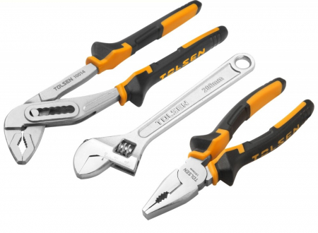 Truse de scule - Set combinat, patent, cheie reglabila, cheie papagal - Tolsen