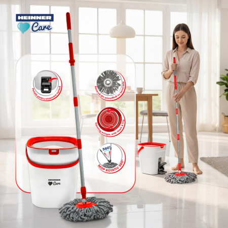 SET CURATENIE CU PEDALA WASH&DRY, CLEAN STEP, ROSU [4]