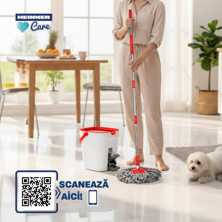 SET CURATENIE CU PEDALA WASH&DRY, CLEAN STEP, ROSU [5]