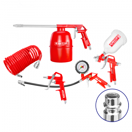 Pistoale de vopsit - Set de 5 scule pneumatice - EATLS0503, EMTOP