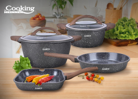 SET GATIT 6 PIESE ALUMINIU TURNAT, PARIS, COOKING BY HEINNER [1]