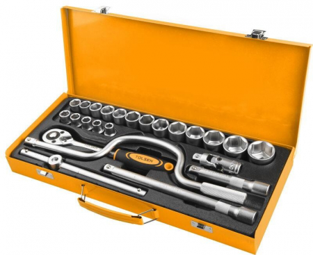 Truse de scule - Set 26 chei tubulare cr-v de 1/2 inch, tolsen 15141