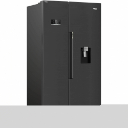 Side by side Beko GN163241DXBRN, 576 l, NeoFrost Dual Cooling, Slim tank water dispenser, Twist Ice Maker, H 179 cm, Clasa E, Dark Inox [1]