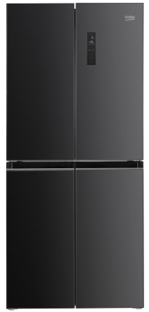 Aparate frigorifice - Side by side Beko GNO4031GS, 401 L, Clasa E, NeoFrost Dual Cooling, Compresor Prosmart Inverter, Display touch, H 180 cm, Sticla Gri Antracit