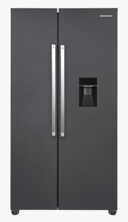 Side by Side Heinner HSBS-HM439NFINVDGWDE++, Total No Frost, Compresor Inverter, Dozator Apa, Display Touch LED, 439 L, Clasa E, Gri Antracit Texturat [0]