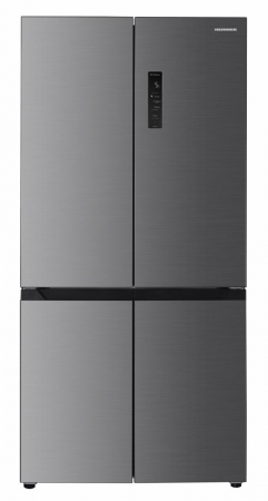 Side-By-Side - Side by Side Heinner HSBS-HM522MDNFXE++, 522L, 4 Uși, Răcire No-Frost, Congelator 179L, Frigider 343L, Compresor Inverter, Display Touch, Clasă energetică E, Aspect Inox