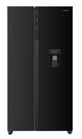 BUCATARIE - Side by side Heinner HSBS-HM529NFBKWDE++, 529 l, Full No Frost, Clasa E, Dispenser apa, Display LED tactil, Eco, Alarma usa deschisa, H 177 cm, Negru