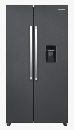 Electronice & Electrocasnice - Side by Side Heinner HSBS-HM529NFINVDGWDE++, Total No Frost, Compresor Inverter, Dozator Apa, Display Touch LED, 529 L, Clasa E, Gri Antracit Texturat