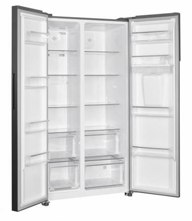 Side by side Heinner HSBS-HM529NFXWDE++, 529 l, Full No Frost, Compersor Dual Inverter, Display LED cu touch, Dozator apa, Iluminare LED, Blocare acces copii, H 177 cm, Inox [4]