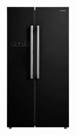 Side-By-Side - Frigider Side by Side Heinner HSBS-M548NFINVBKE++, 548 L, Full No Frost, Compresor Inverter, Clasa E, Display LED Touch, Super Răcire, Super Congelare, Mod Vacanță, Alarmă Ușă Deschisă, Iluminare LED,