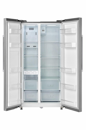 Side by Side Heinner HSBS-M548NFINVXE++, 548 L, No Frost, Compresor Inverter, Clasa E, Display LED Touch, Super Răcire, Super Congelare, Mod Vacanță, Recipient Cuburi Gheață, Aspect Inox [1]