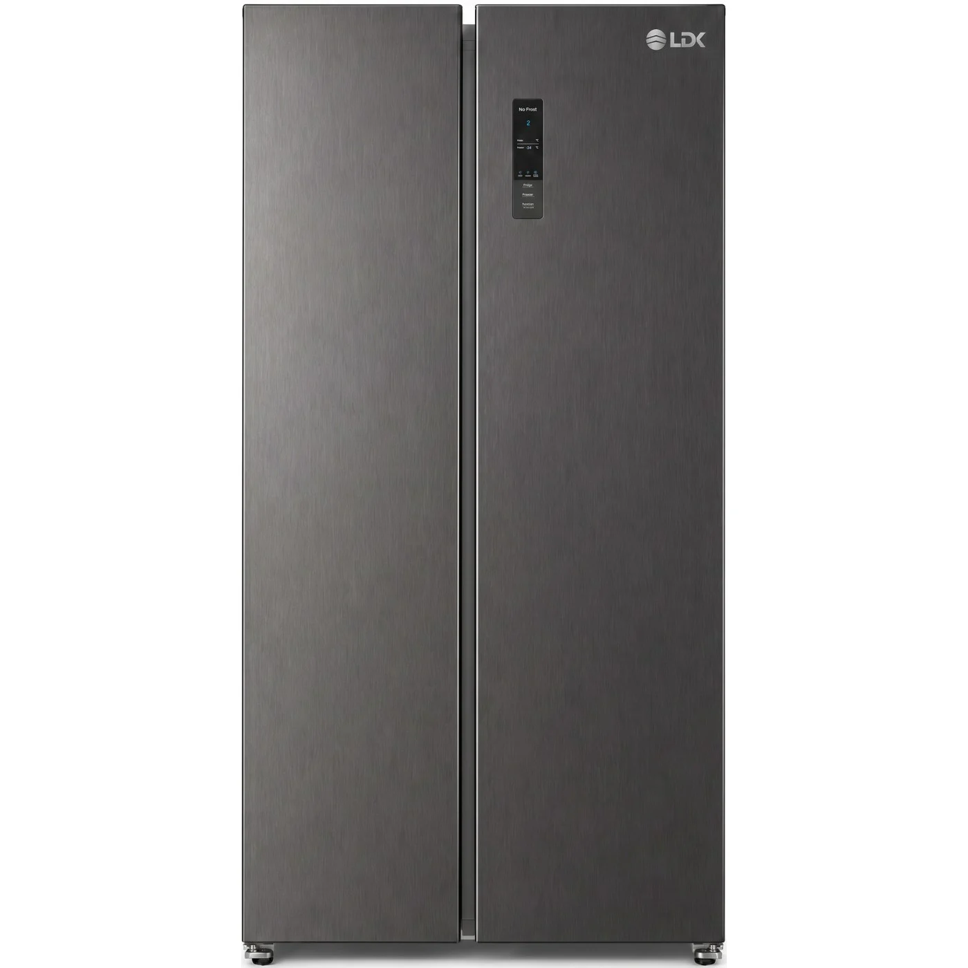 Aparate frigorifice - Side by Side LDK SBS-525NFDS, Clasa E, Capacitate 525 l, No Frost, Display Control Touch, Racire rapida, Congelare rapida, H 176 cm, Dark Inox