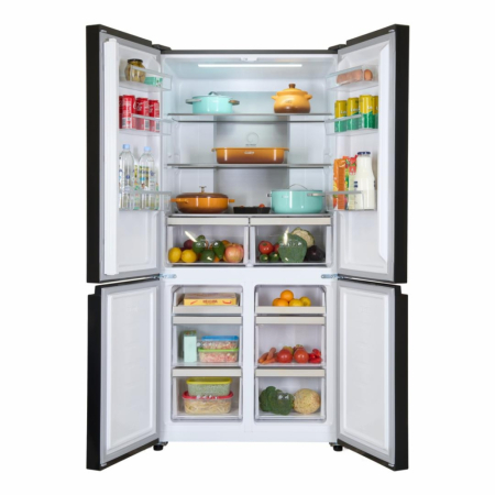 Side by side multidoor Heinner HSBS-HM600MDNFDXE++, No frost, 600l, clasa E, compresor dual inverter, compartiment convertibil frigider/congelator (-20℃~5℃), super freezing, inox negru [2]