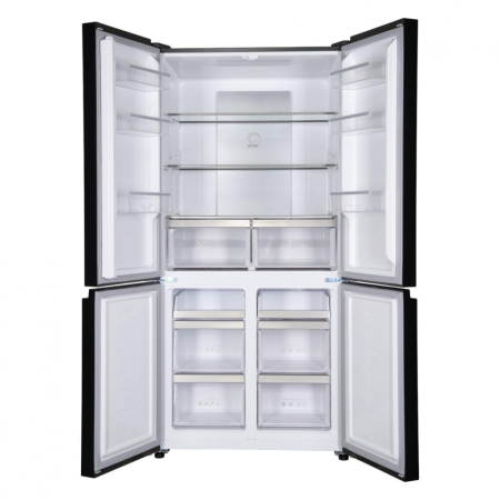 Side by side multidoor Heinner HSBS-HM600MDNFDXE++, No frost, 600l, clasa E, compresor dual inverter, compartiment convertibil frigider/congelator (-20℃~5℃), super freezing, inox negru [1]