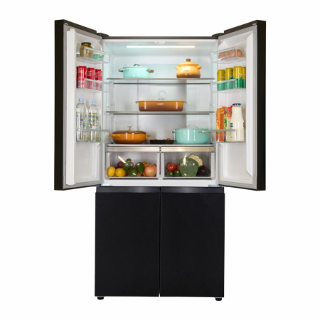 Side by side multidoor Heinner HSBS-HM600MDNFDXE++, No frost, 600l, clasa E, compresor dual inverter, compartiment convertibil frigider/congelator (-20℃~5℃), super freezing, inox negru [4]